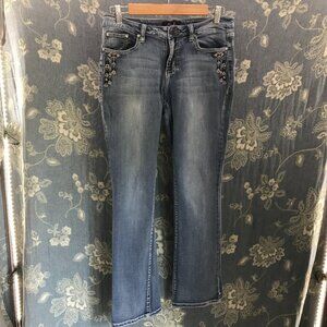 Earl Jeans vintage slim bootcut pocket bling denim jean size 8